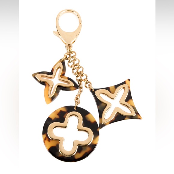 Louis Vuitton Logo Fleur d’Epi bag charm - Tortoise Shell Enamel - Picture 7 of 8